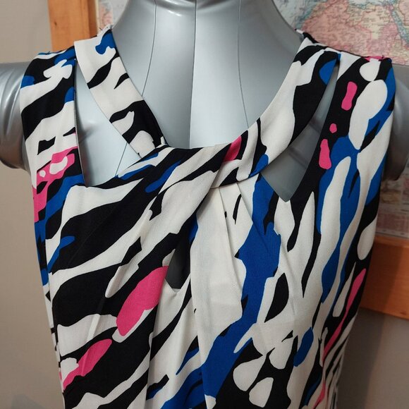 Nine West Multi Coloured Animal Print Patterned Sleeveless Tank Women's Small - Picture 2 of 9